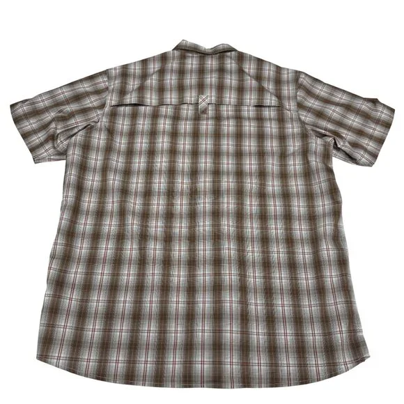 Red Head Brand Co. Mens Brown Plaid Button Up SS Shirt, Size XXL - Picture 2 of 8
